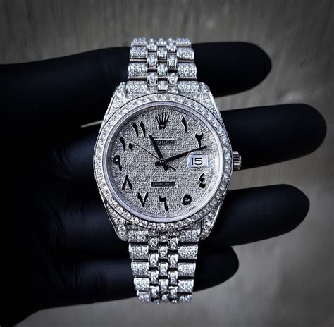 iced out diamond rolex watch|rolex iced out arabic.